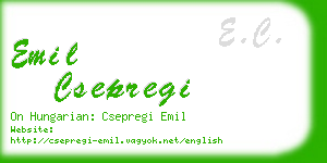 emil csepregi business card